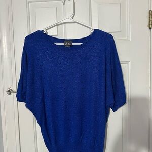 Dots Royal Blue Sparkle Top